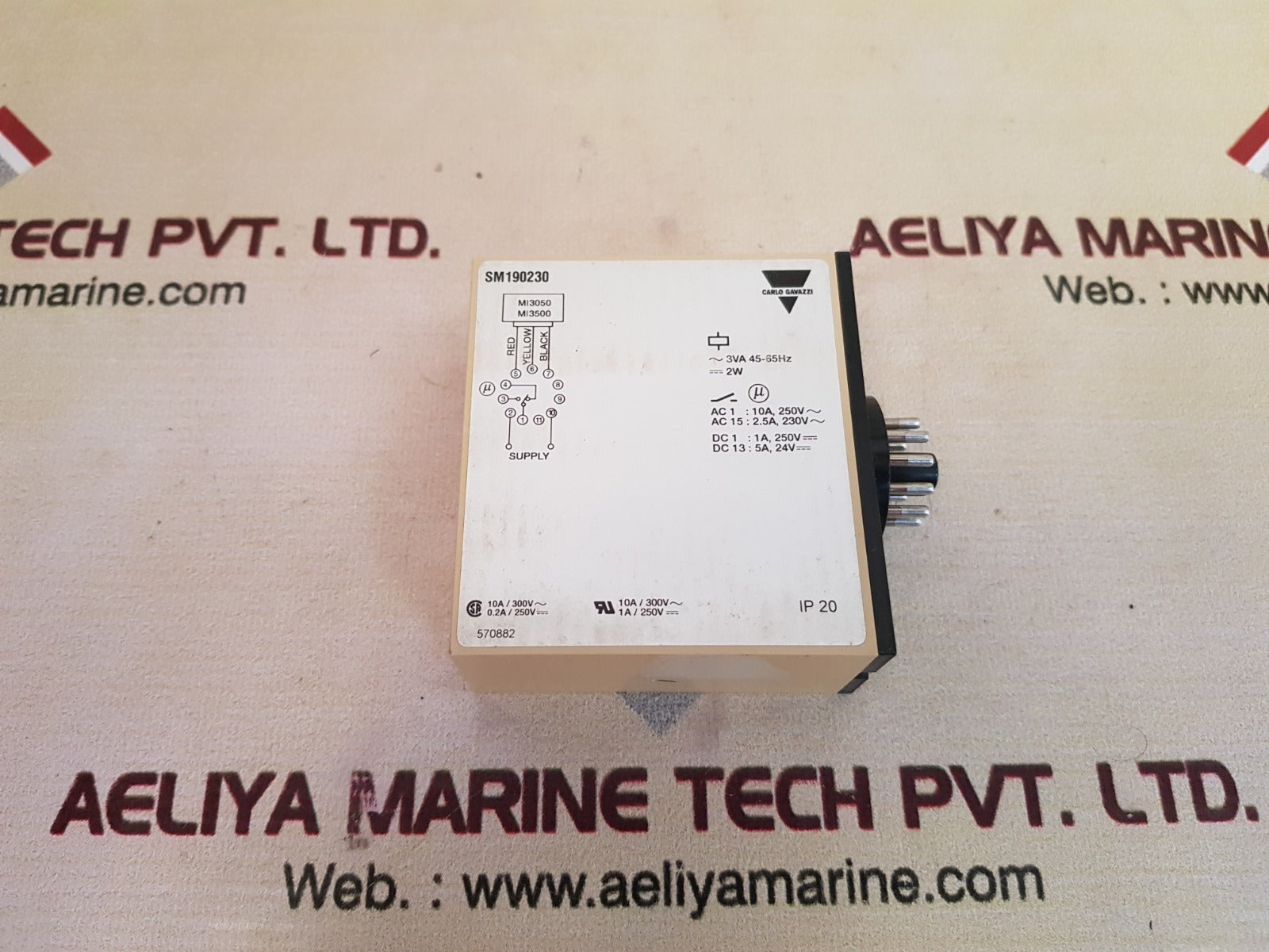 Carlo gavazzi sm 190 230 3-phase sequence current relay