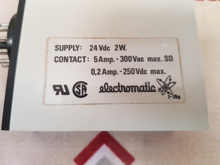 Electromatic Sb-125-724 S-system Delay On Release After Deenergis 3-60 Sec