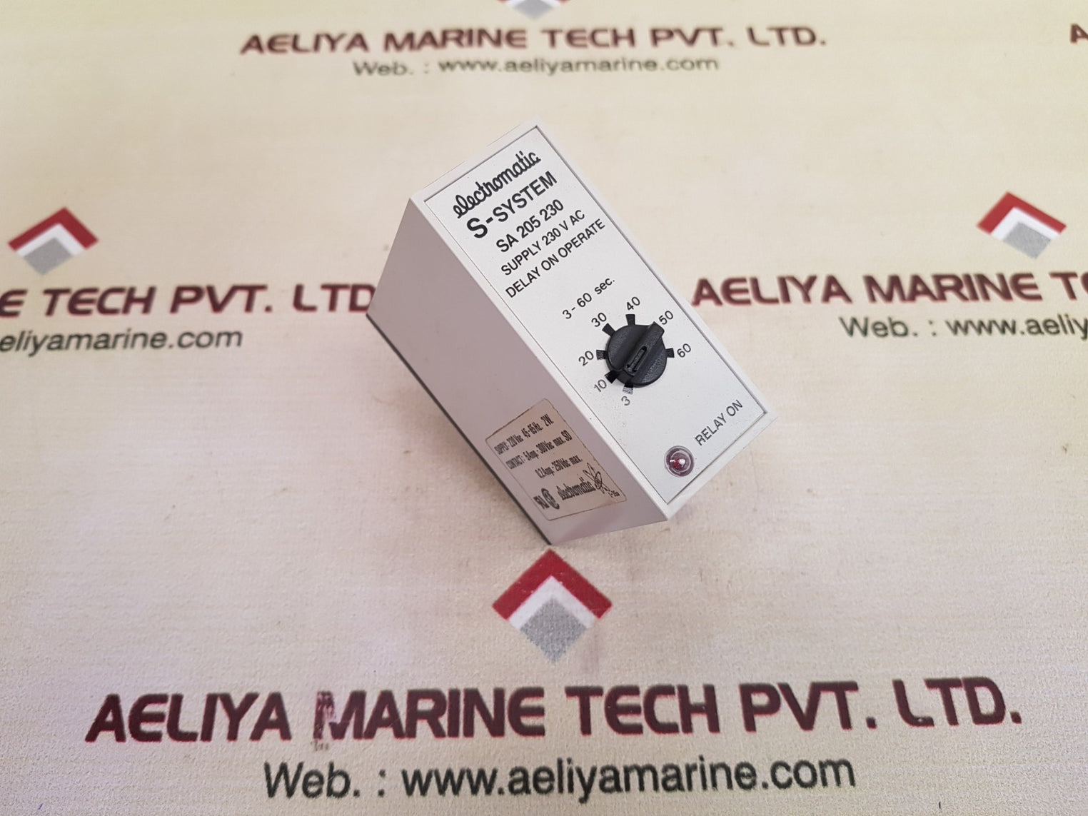 Electromatic S-system Sa 205 230 Supply 230Vac Timer Delay On Operate 3-60 Sec
