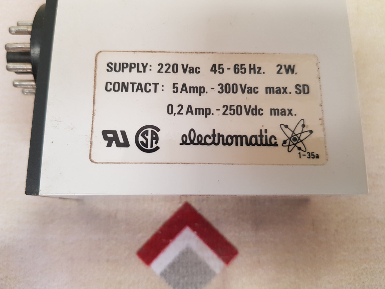 Electromatic S-system Sa 205 230 Supply 230Vac Timer Delay On Operate 3-60 Sec