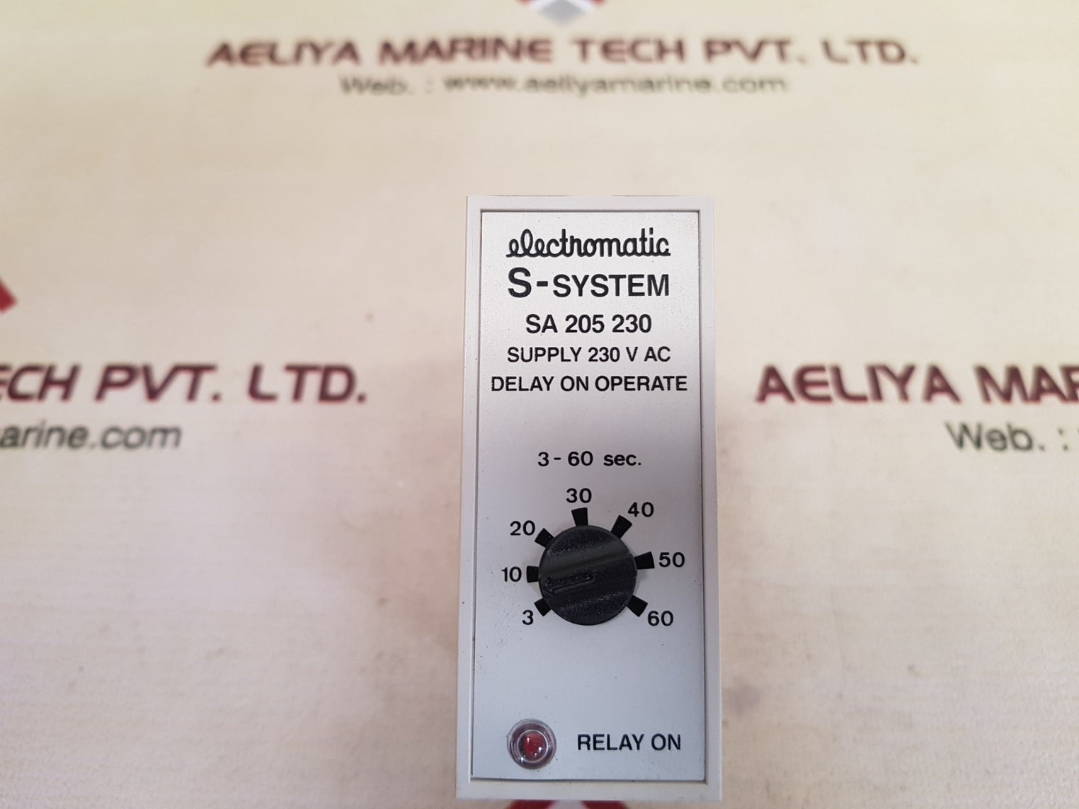 Electromatic S-system Sa 205 230 Supply 230Vac Timer Delay On Operate 3-60 Sec