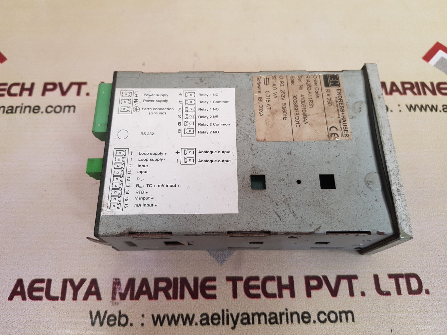 Endress+Hauser Ria 250-a11R31 Process Controller 90-253V, 50/60Hz