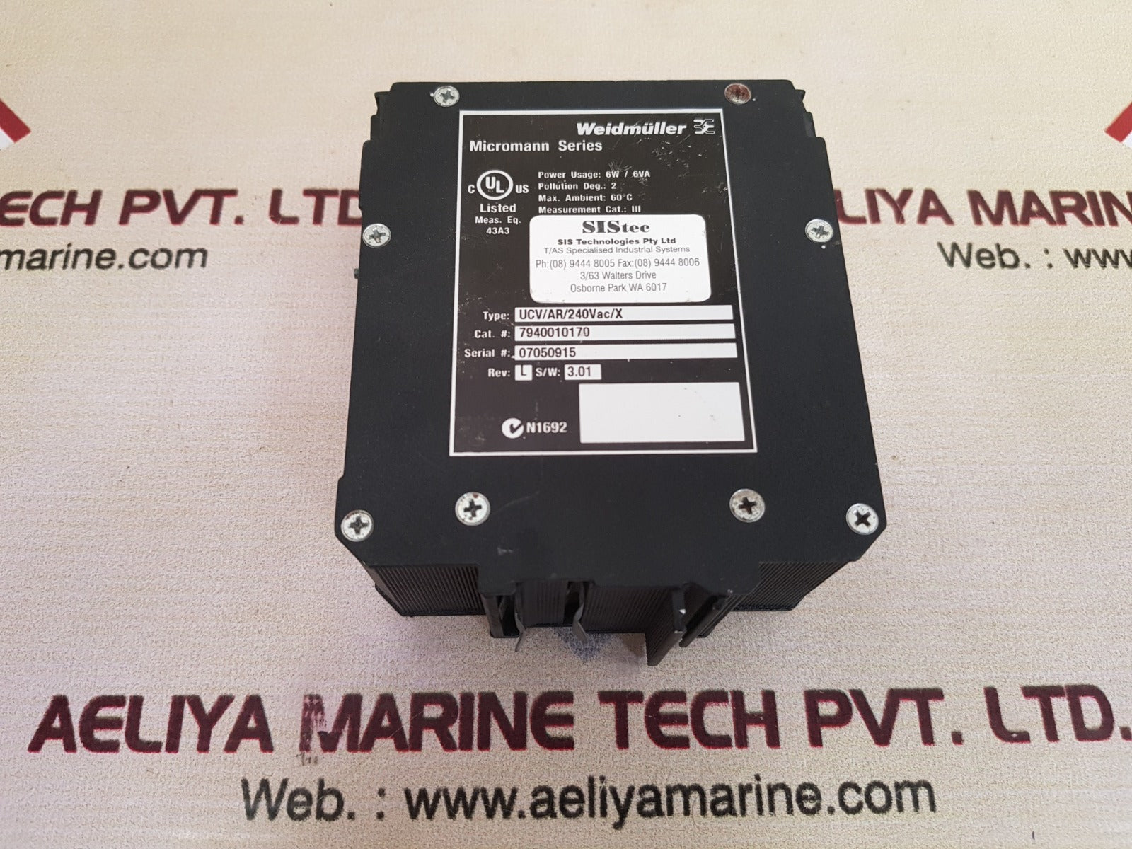 Weidmuller Ucv/Ar/240Vac/X Analog Signal Conditioner Isolator 7940010170