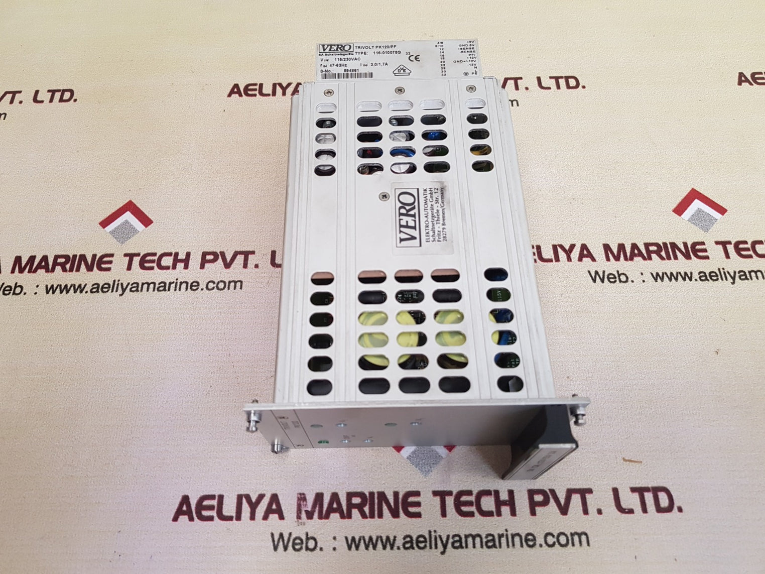 Vero electronics trivolt pk120/pf power supply 116-010078g