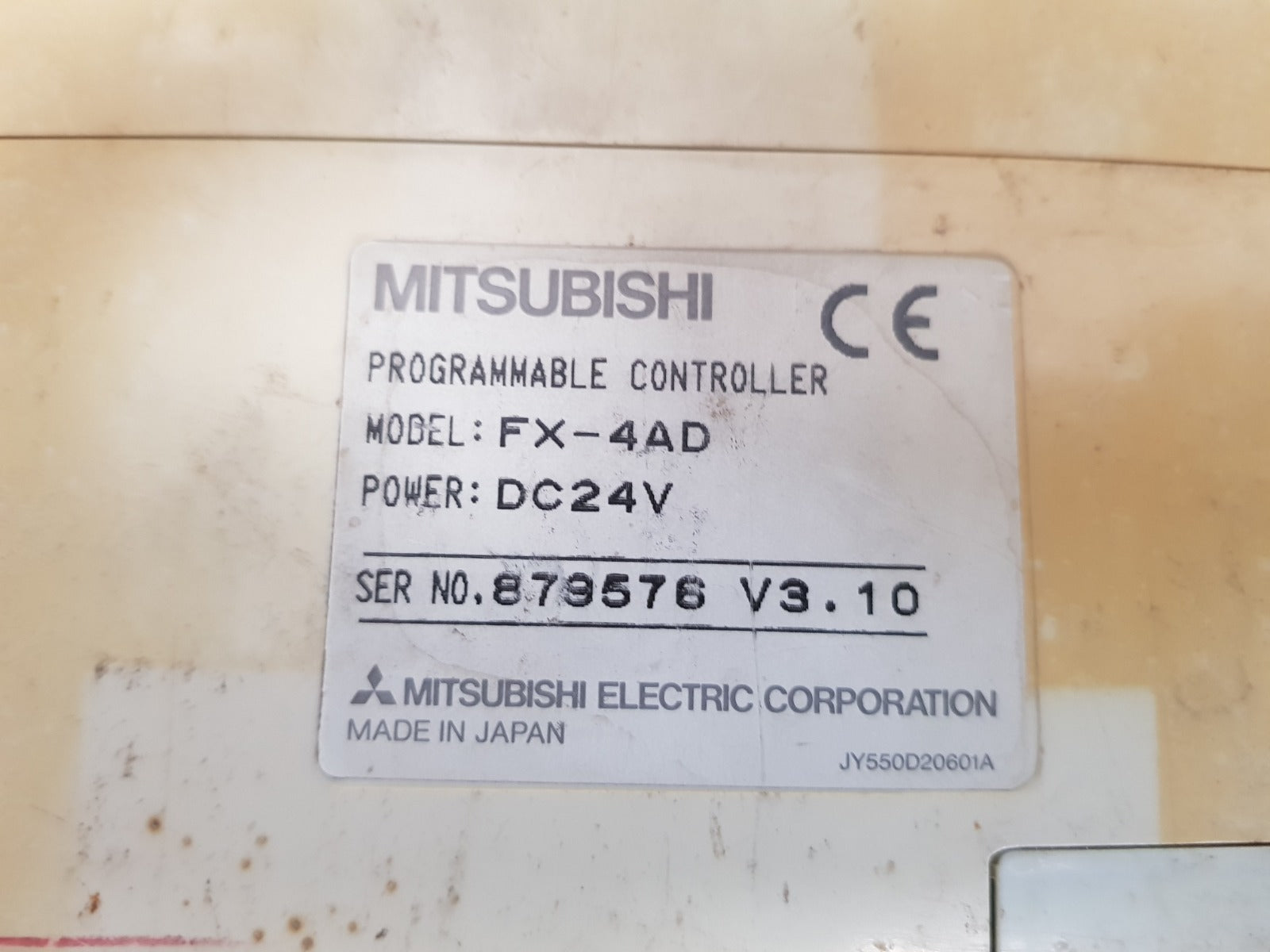 Mitsubishi Fx-4Ad Programmable Controller Dc24V