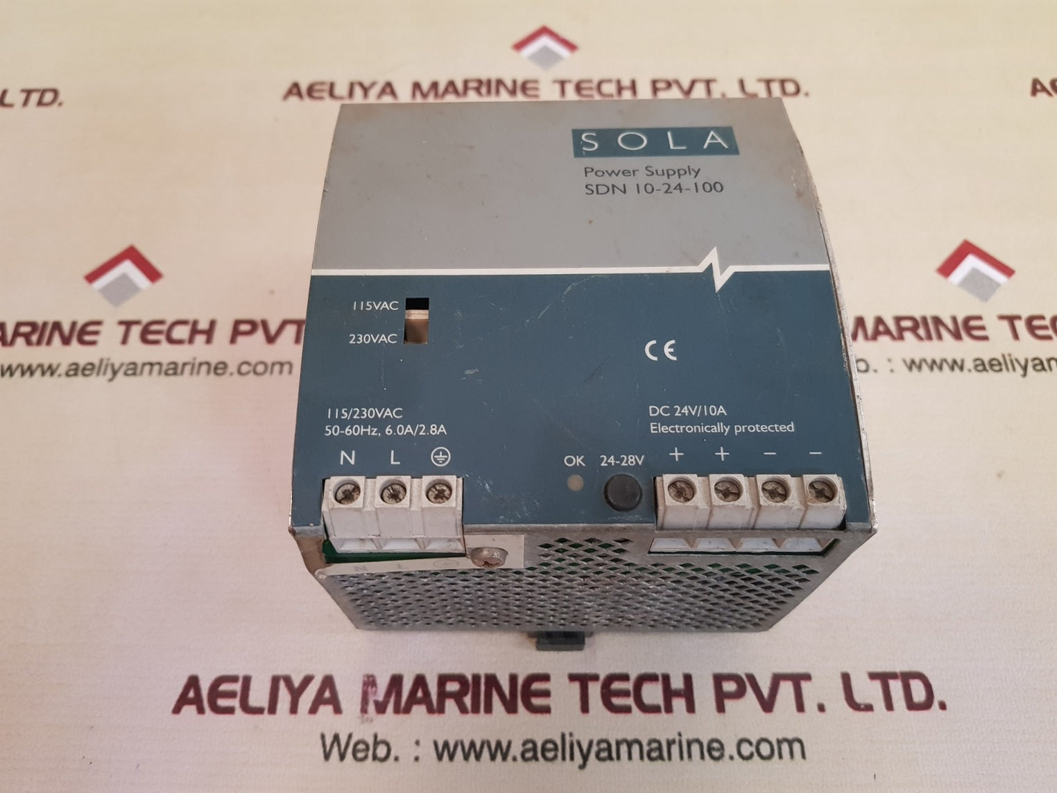 Sola Sdn 10-24-100 Power Supply 115/230 Vac, 50-60Hz