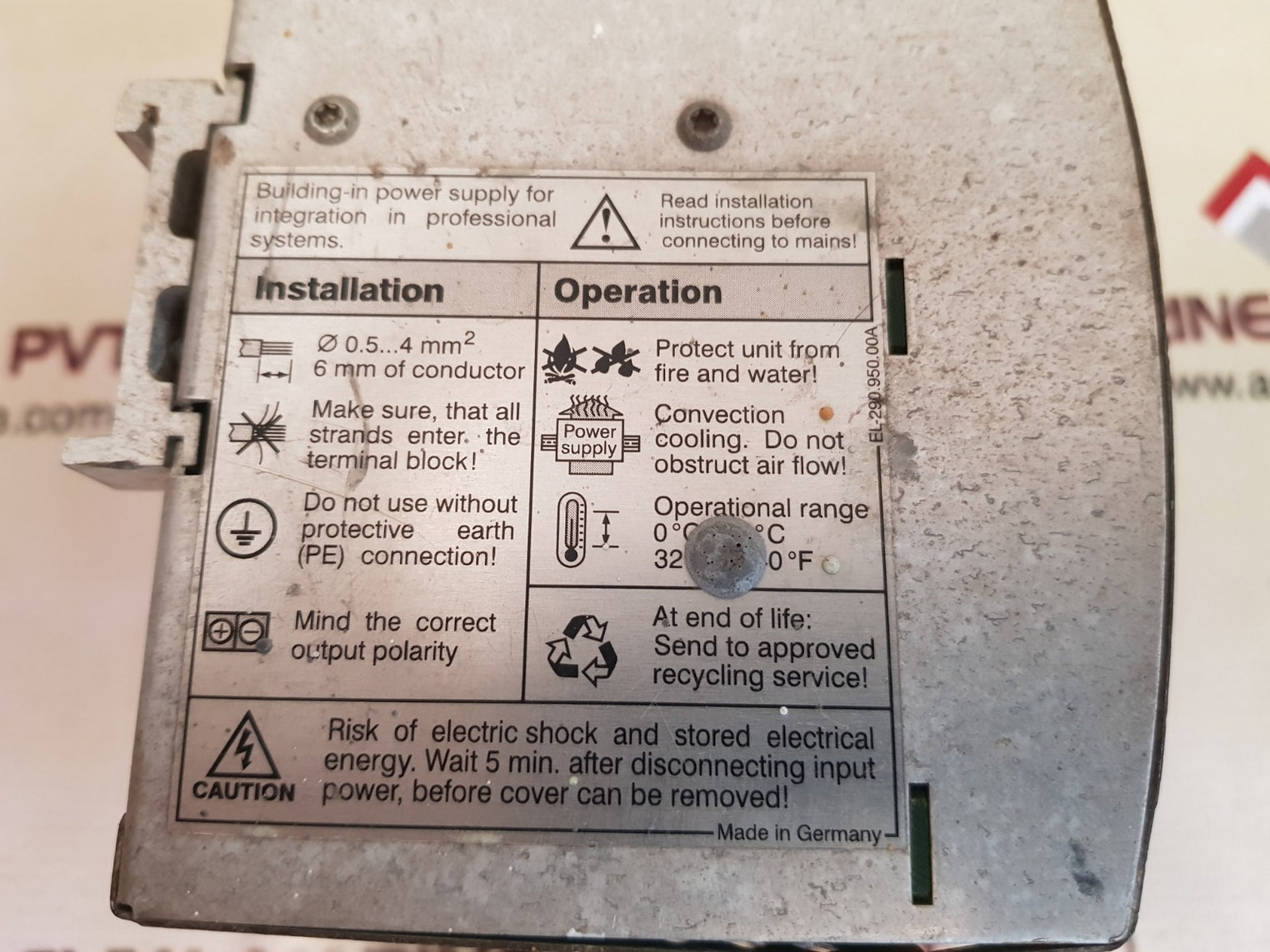 Sola Sdn 10-24-100 Power Supply 115/230 Vac, 50-60Hz
