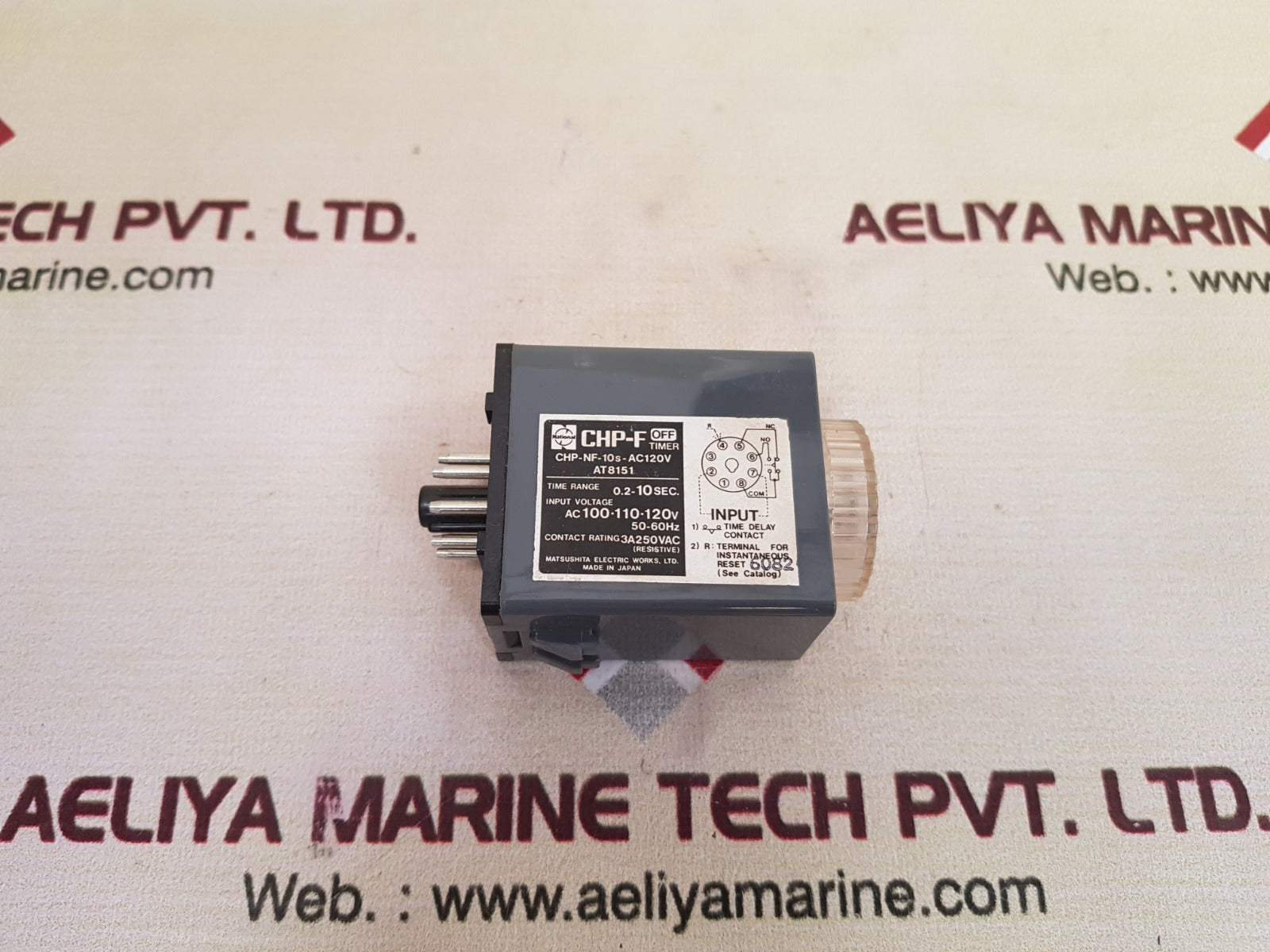 Matsushita Chp-nf-10S-ac120V Time Delay Relay Ac 100-110-120V,50/60Hz