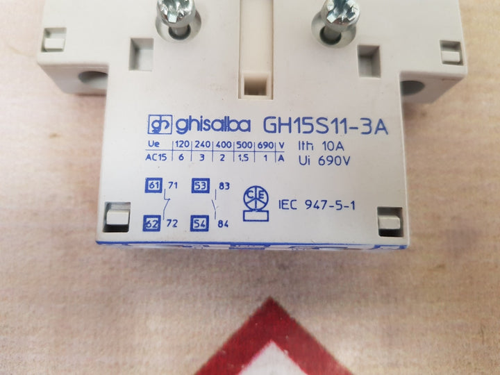 Ghisalba Gh15S11-3A Auxiliary Contact 10A, 690V