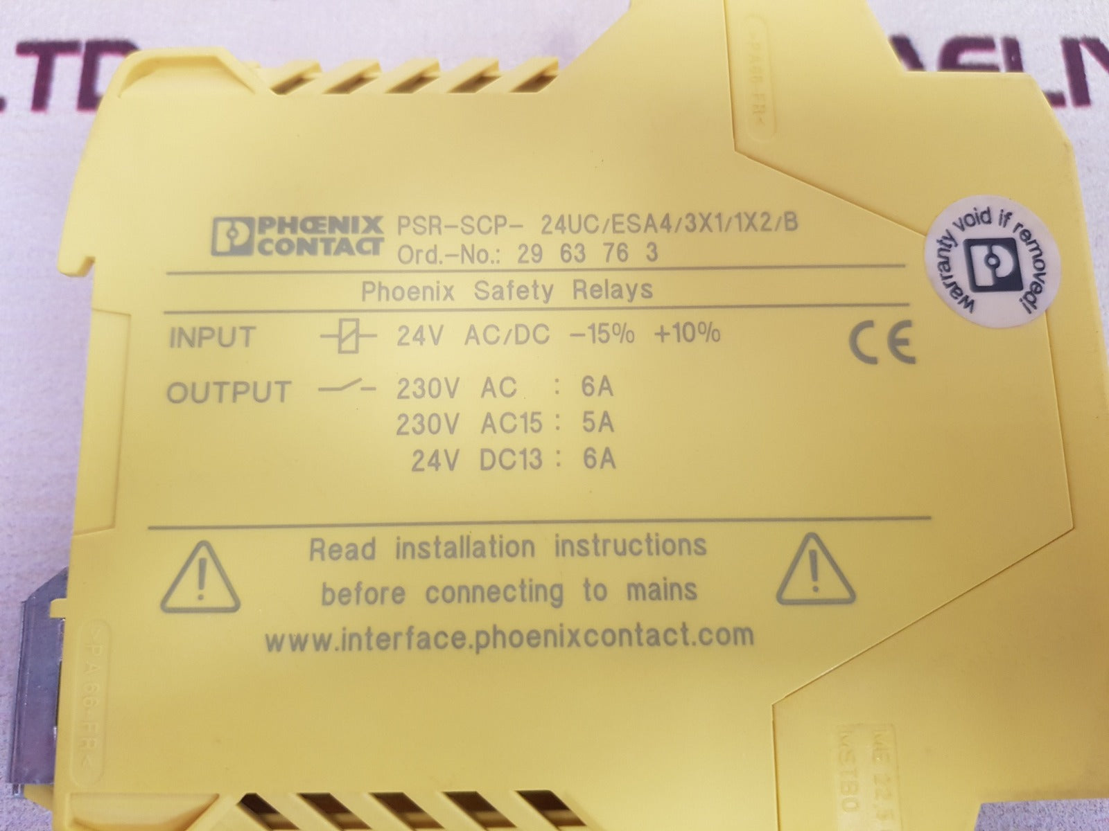 Phoenix contact psr-scp- 24uc/esa4/3x1/1x2/b safety relay