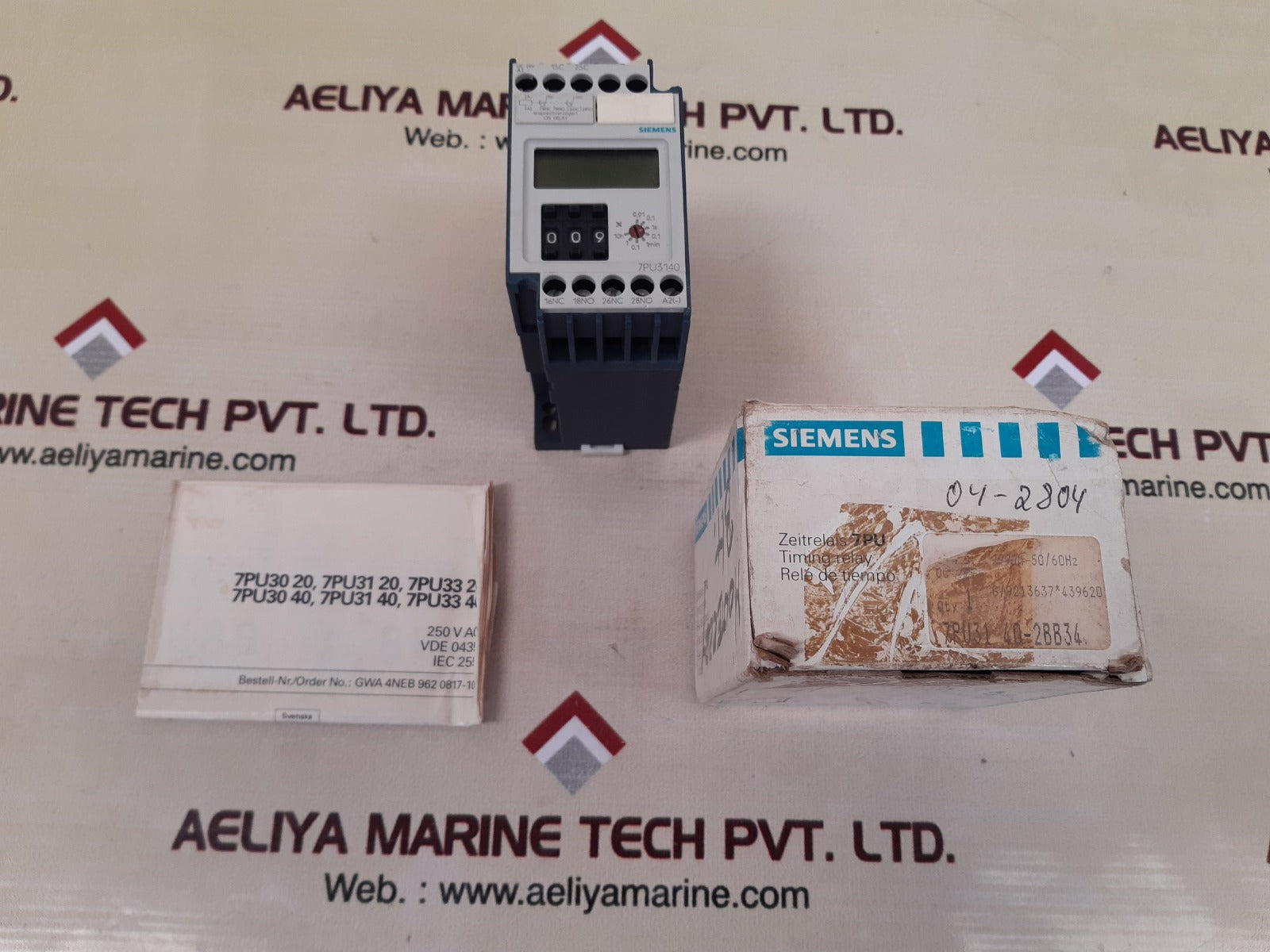 Siemens 7Pu3140-2Bb34 On Delay Timing Relay Uc 24V