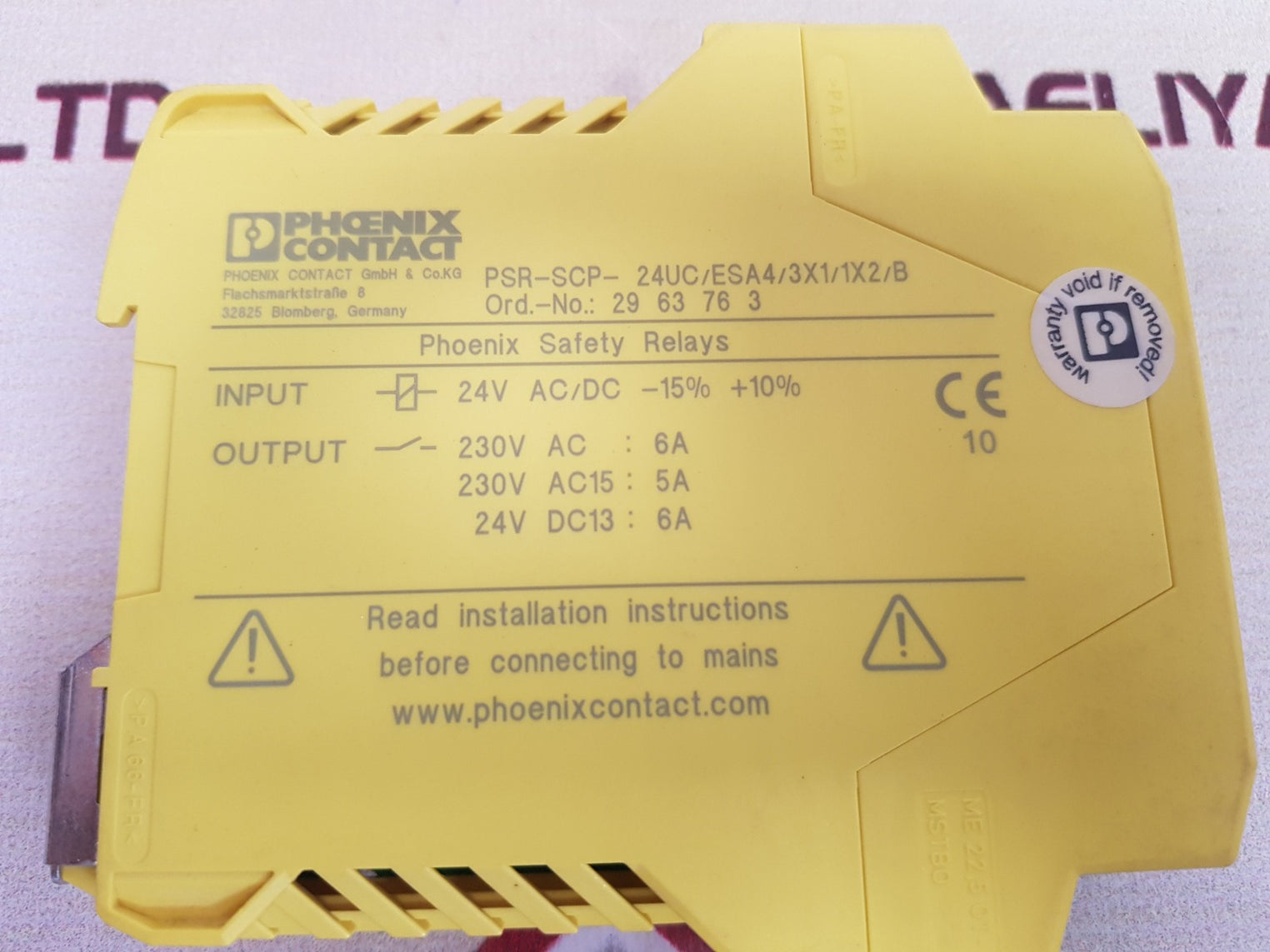 Phoenix Contact PSR-SCP- 24UC/ESA4/3x1/1x2/B Safety Relay