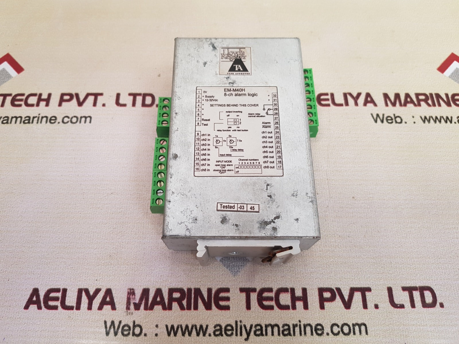 Electromen Em-m40H 8-channel Alarm Logic Indication Unit 12-32Vdc