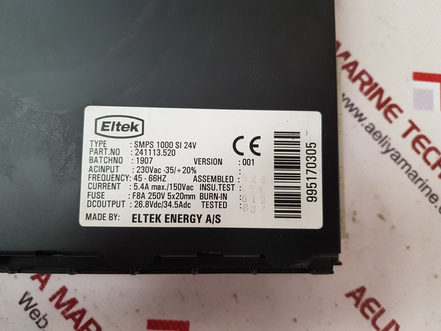 Eltek smps 1000 si 24v power supply version: 001