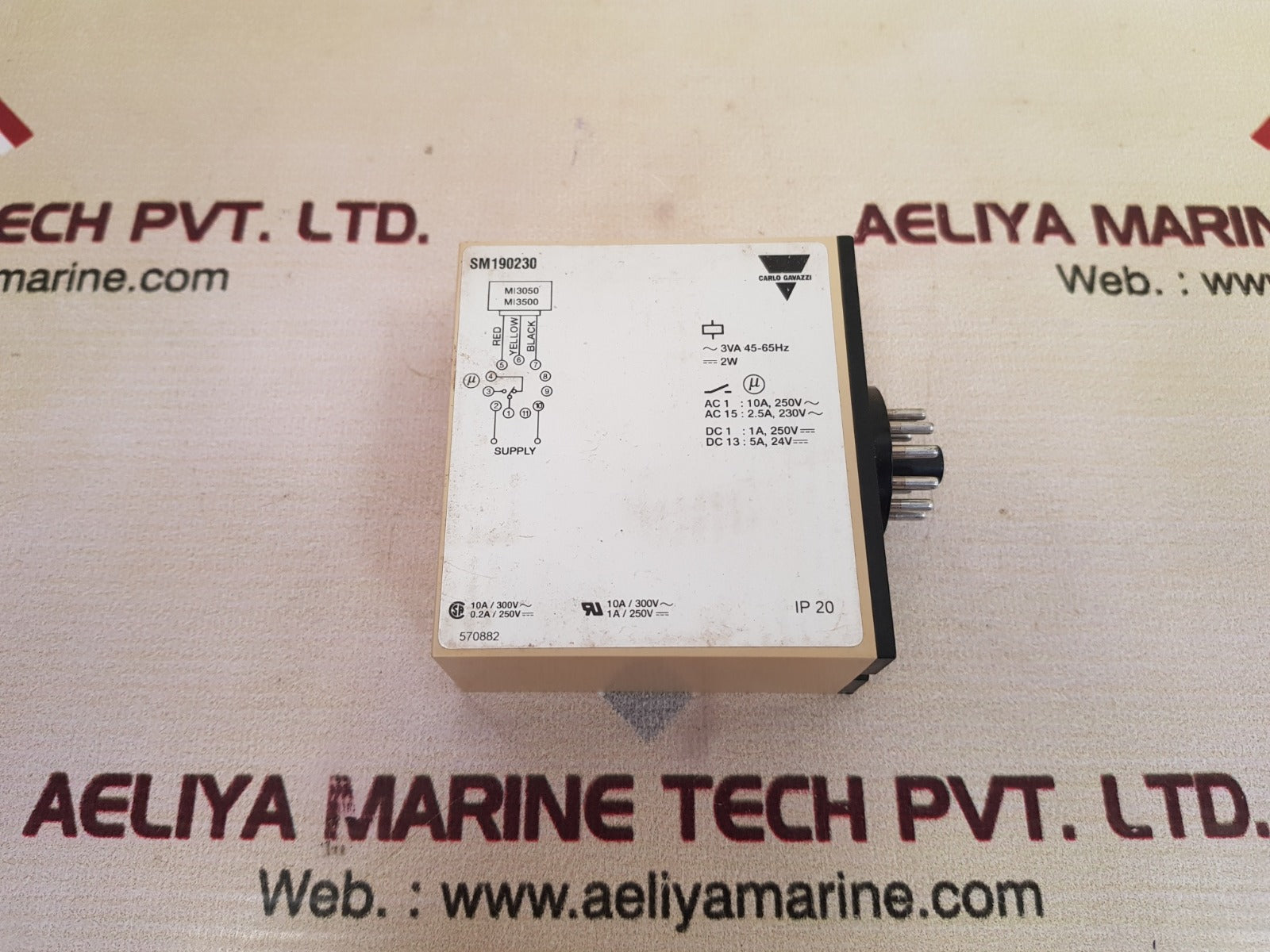 Carlo gavazzi sm 190 230 3-phase current relay 230v~ 50/60 hz