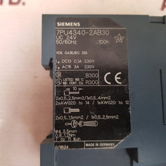 Siemens 7Pu4340-2Ab30 Timing Relay 50/60Hz...100H