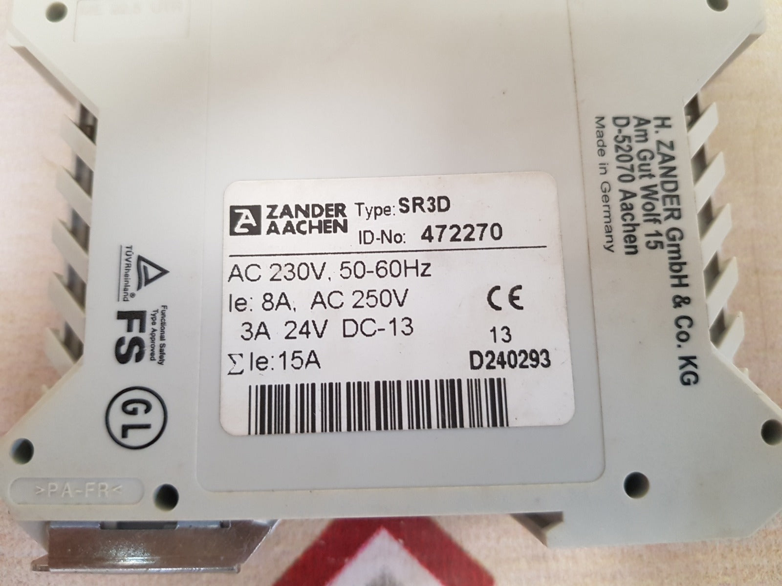 zander aachen sr3d safety relay 472270