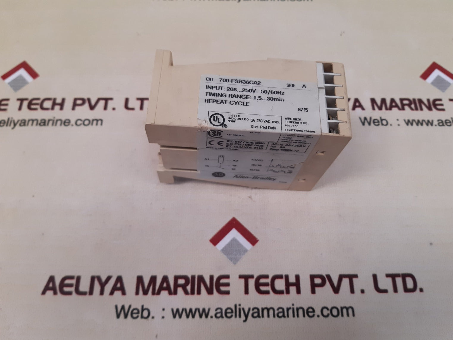 Allen-bradley 700-fsr36ca2 ser a timing relay