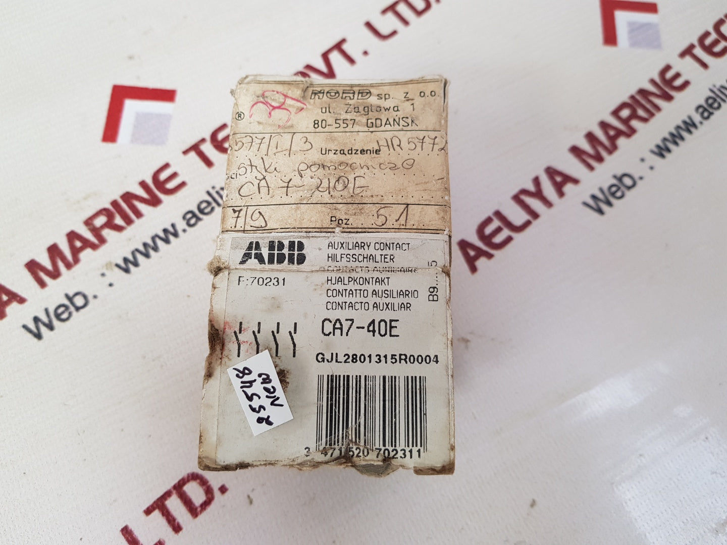 Abb ca7-40e auxiliary contact block