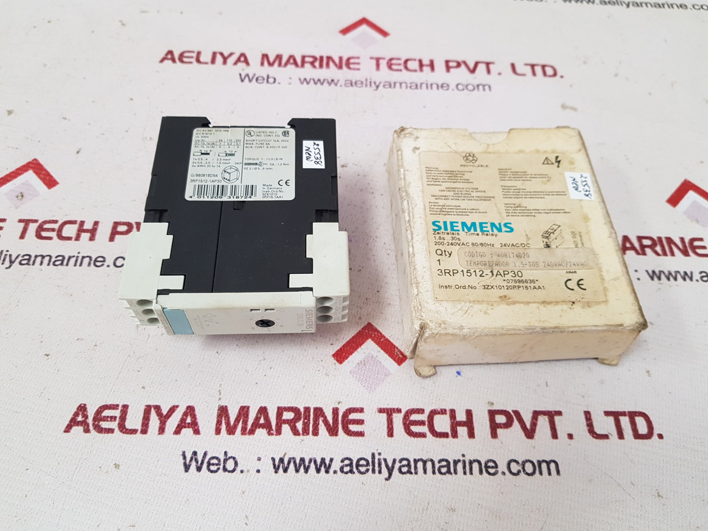 Siemens 3rp1512-1ap30 time relay on delay 1.5s-30s