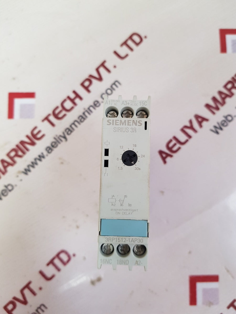 Siemens 3rp1512-1ap30 time relay on delay 1.5s-30s