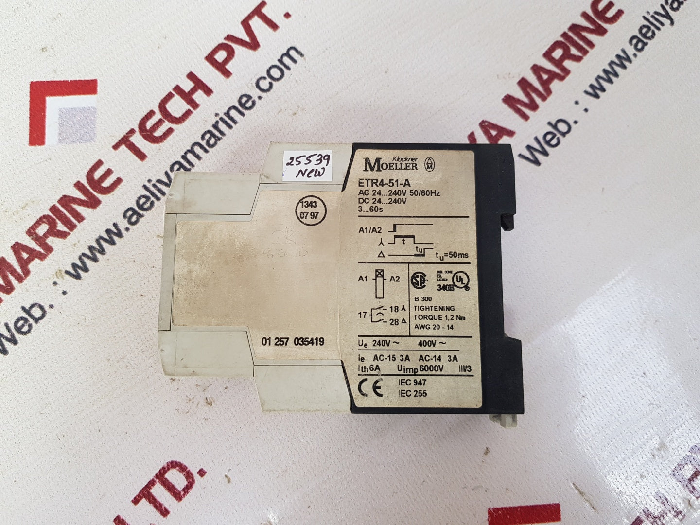 Klockner moeller etr4-51-a time delay relay