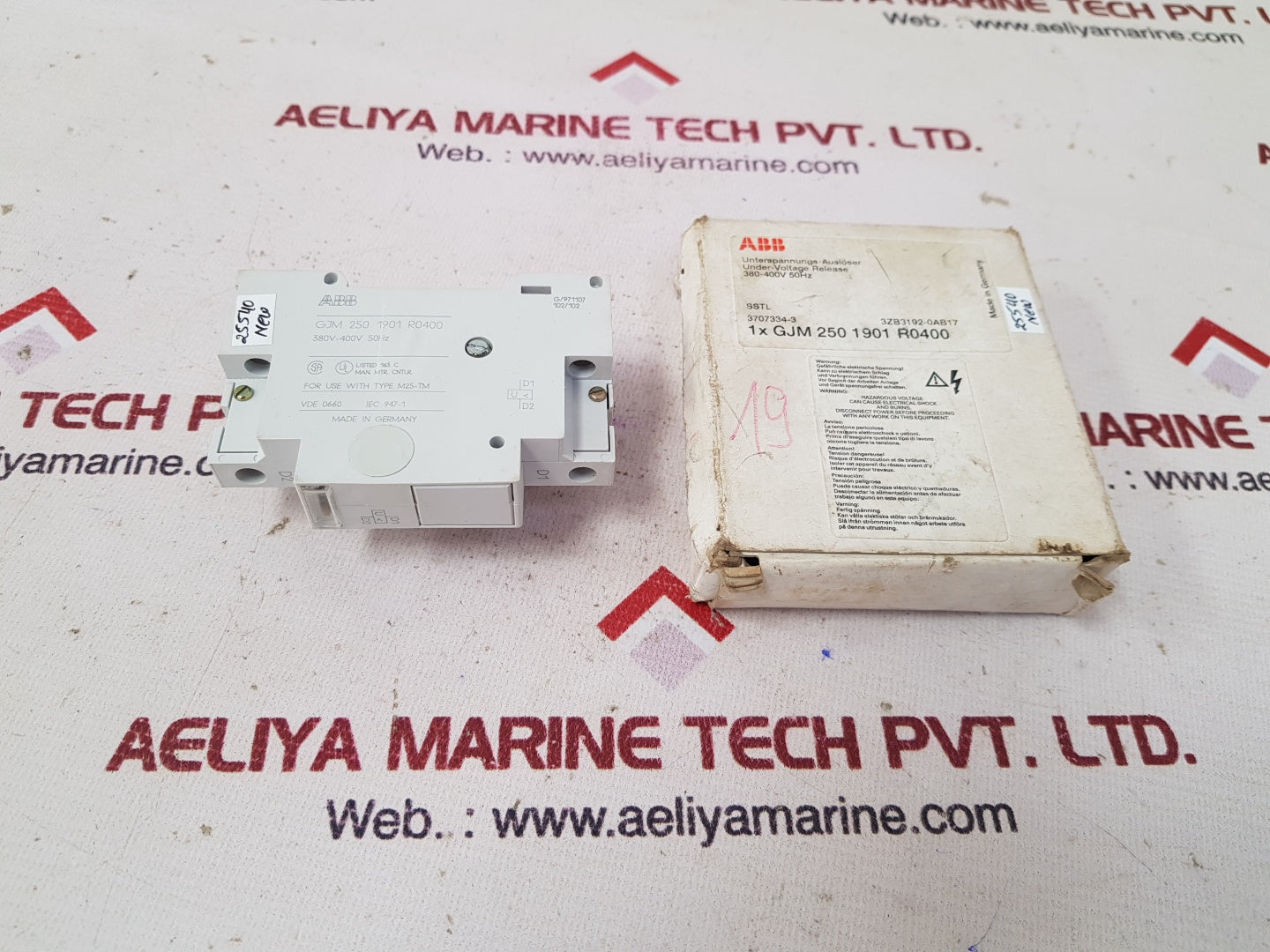 Abb gjm 250 1901 r0400 under-voltage release