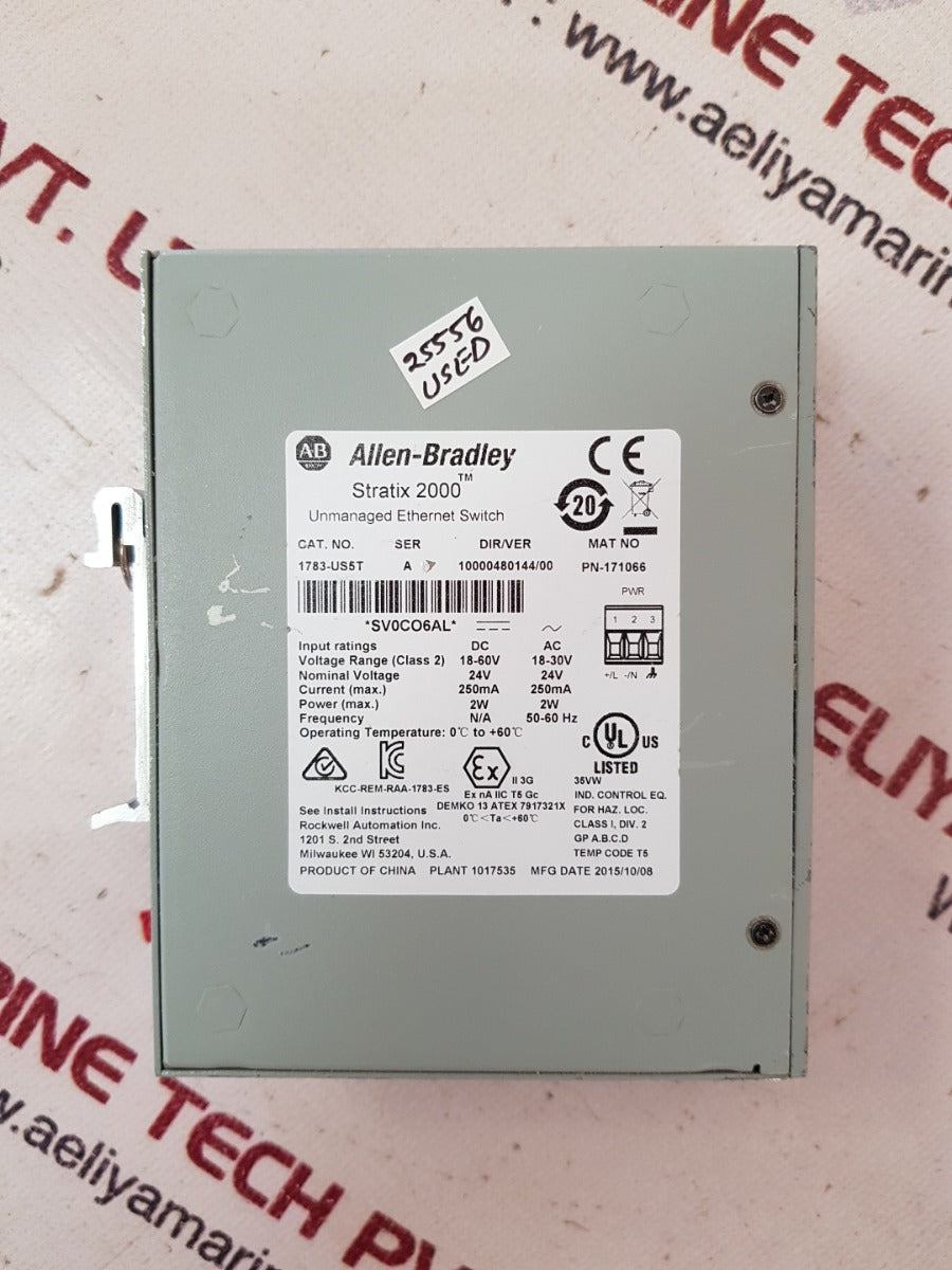 Allen-bradley 1783-us5t stratix 2000 unmanaged ethernet switch ser.a 