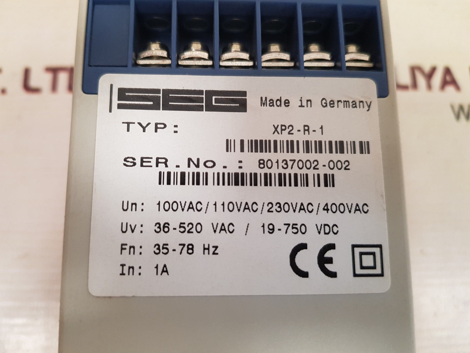 Seg Xp2-r Power And Reverse Power Protection Relay Xp2-r-1