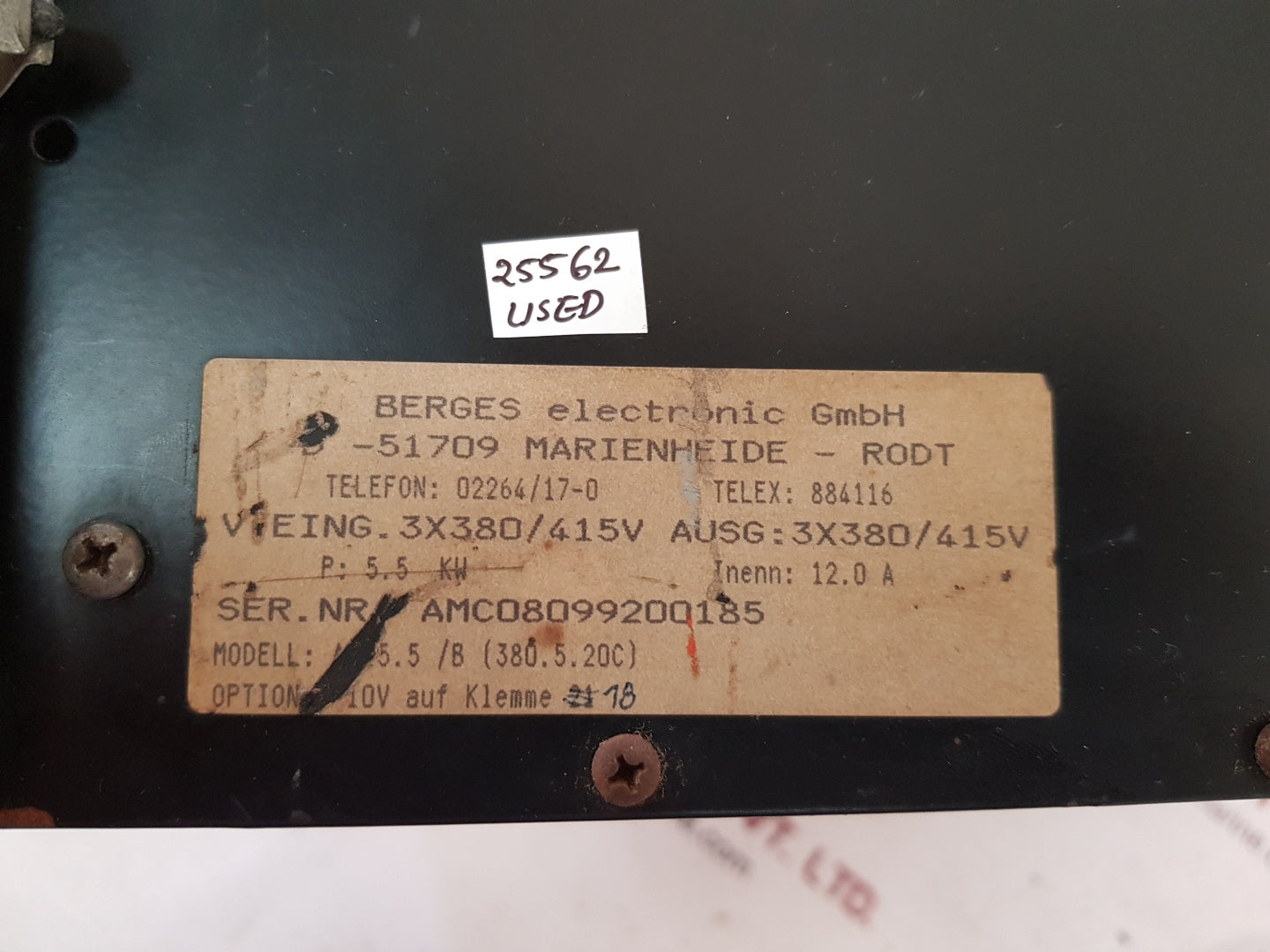 Berges co-sinus aci 5.5 kw drive mountain inverter 3x380/415v