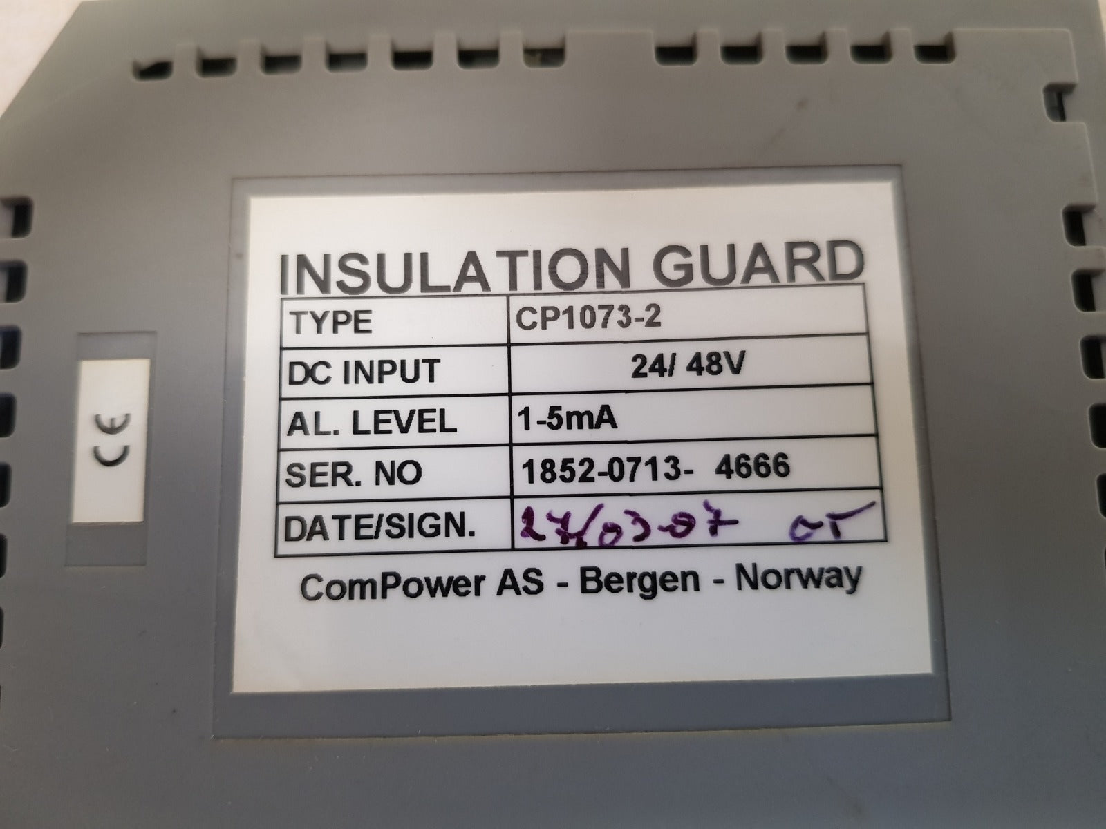 Compower cp1073-2 insulation guard