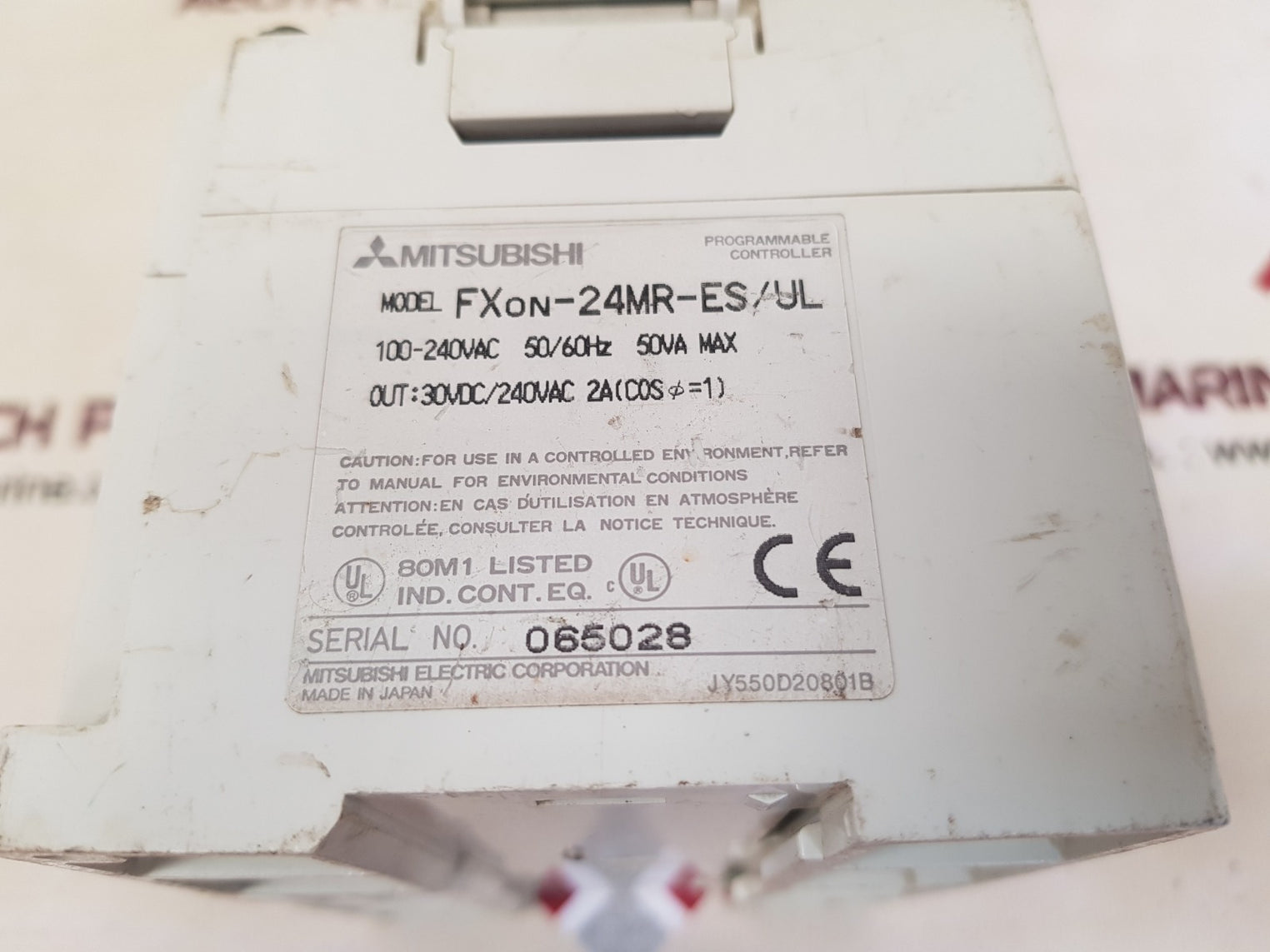 Mitsubishi Fxon-24Mr-es/Ul Plc Programmable Controller