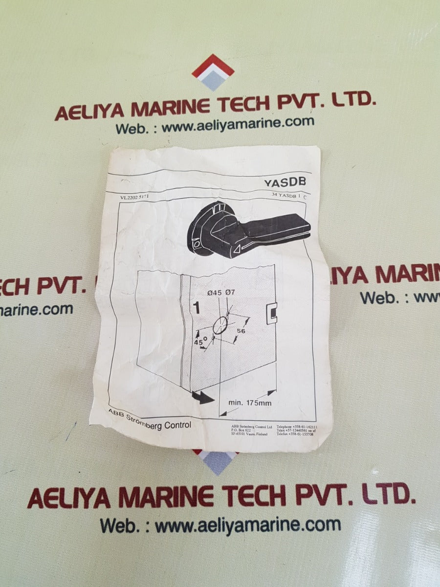 Abb stromberg yasdb handle for disconnect switch on/off