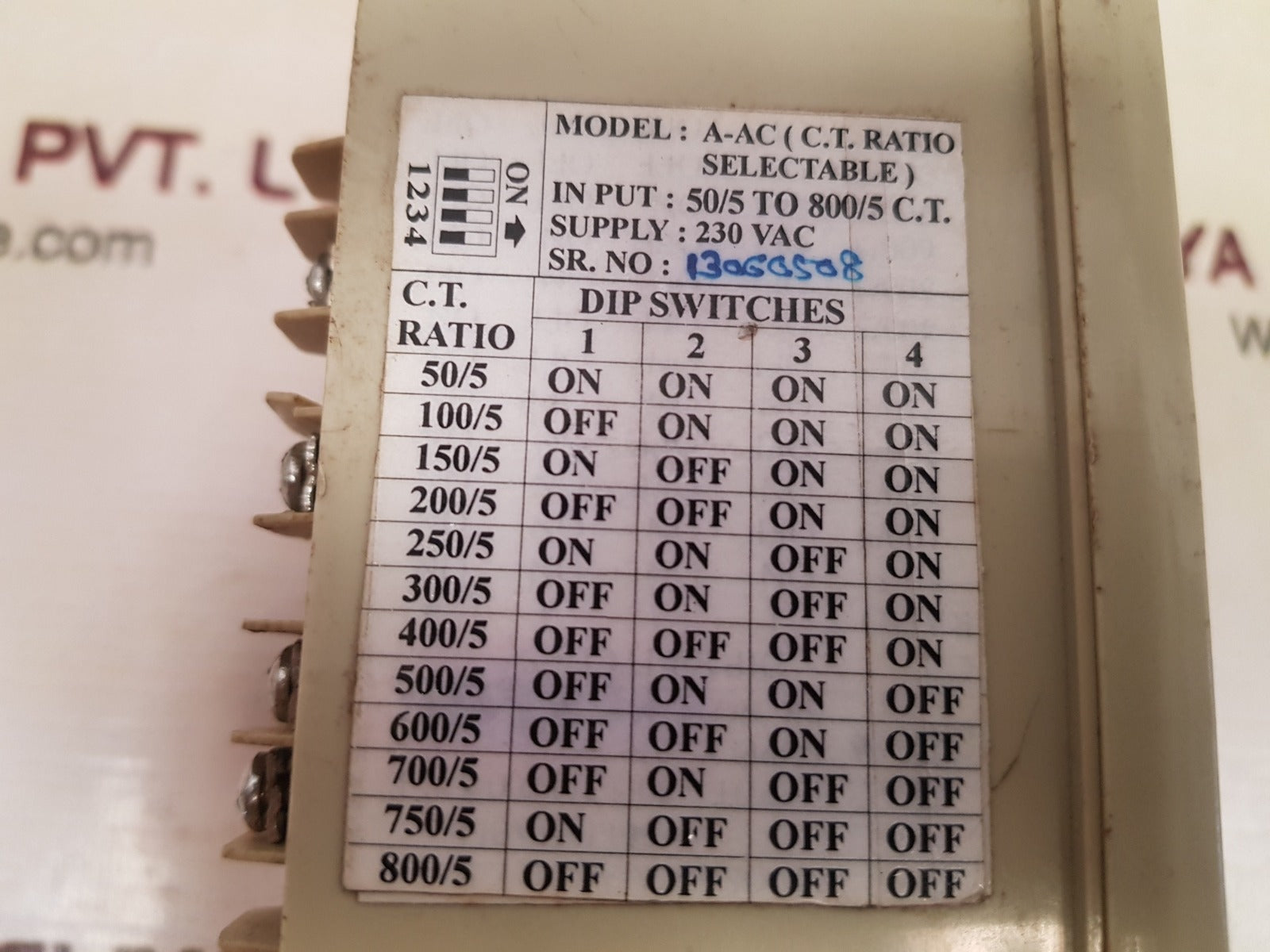 Aptus A-ac Digital Indicator 230Vac