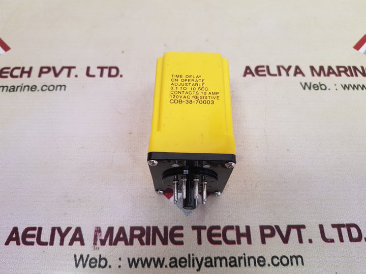Potter & Brumfield Cdb-38-70003 Time Delay Relay 0.1 To 10 Sec