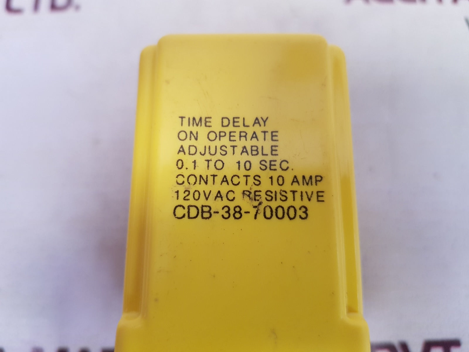 Potter & Brumfield Cdb-38-70003 Time Delay Relay 0.1 To 10 Sec