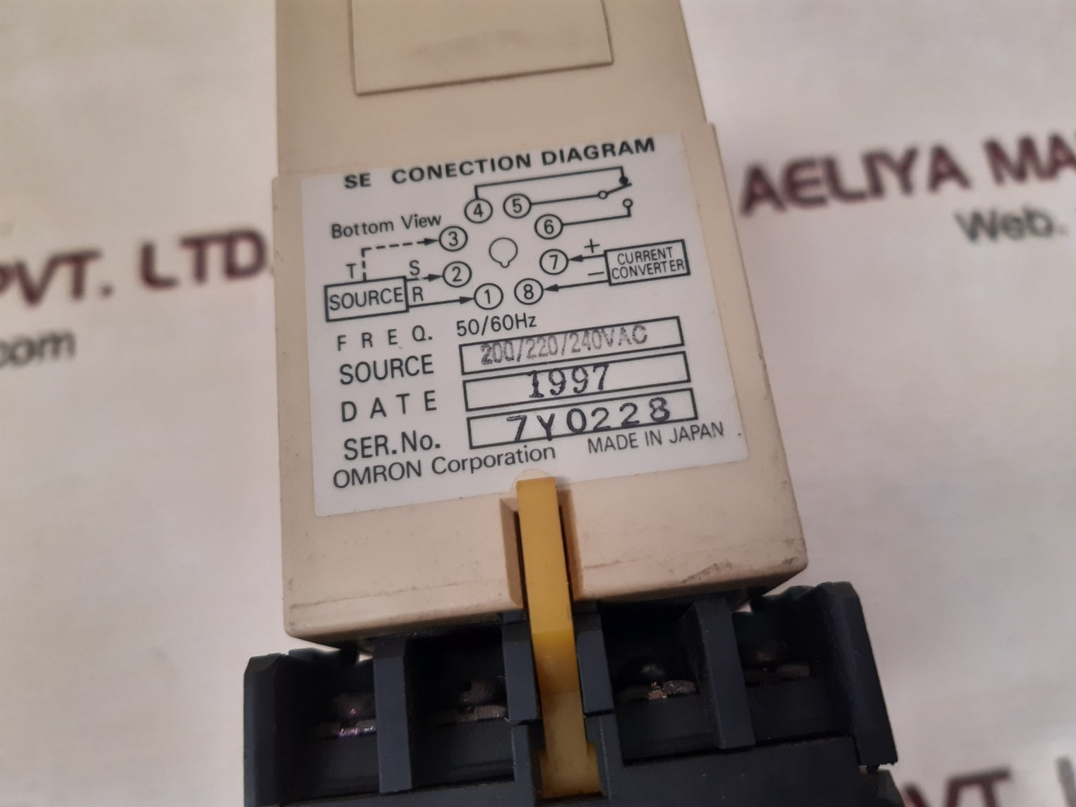 Omron Se-sp2N Motor Relay 200/220/240Vac Time 1 To 10 Sec