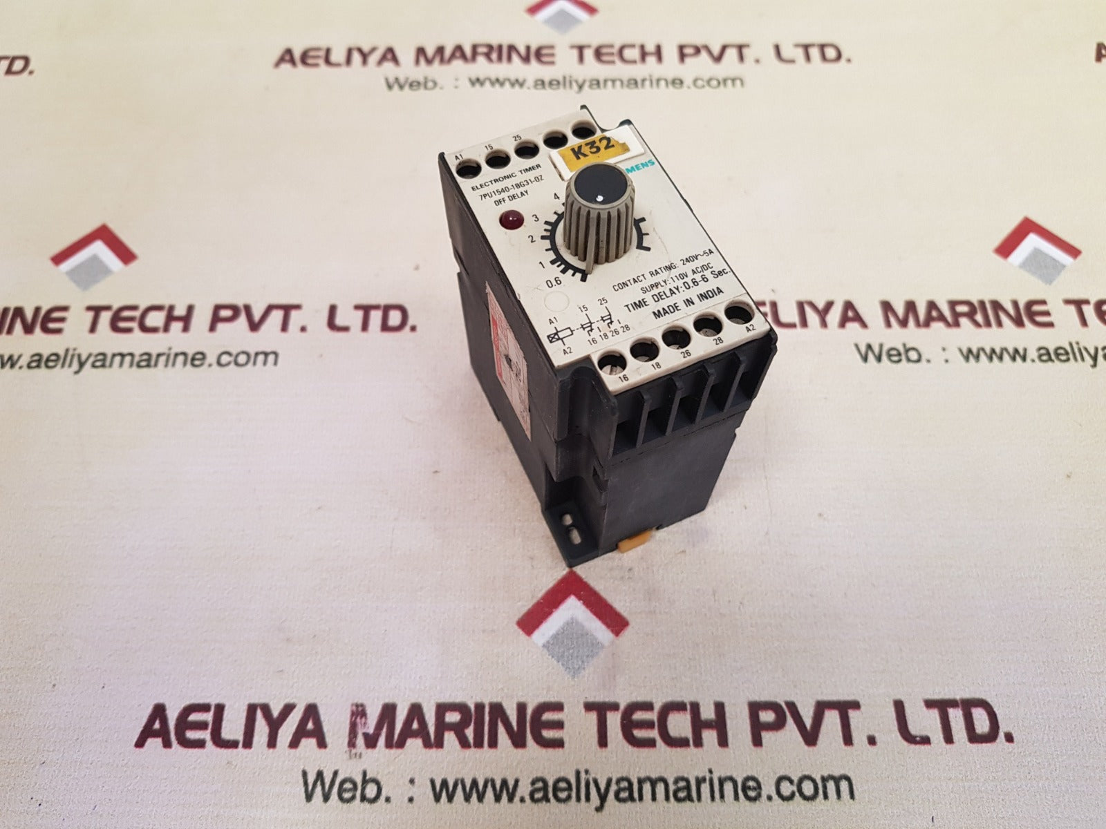 Siemens 7Pu1540-1Bg31-0Z Off Delay Electronic Timer 0.6-6 Sec