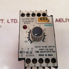 Siemens 7Pu1540-1Bg31-0Z Off Delay Electronic Timer 0.6-6 Sec