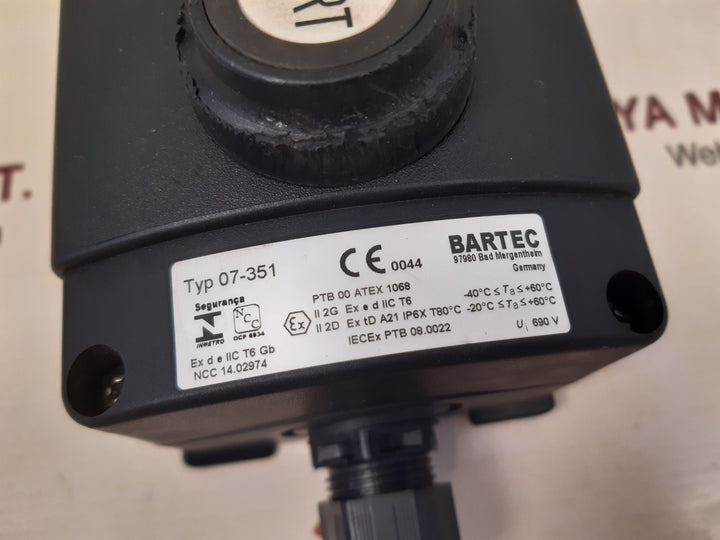 Bartec 07-351 Emergency Push Button Station