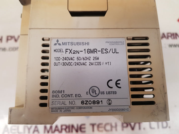Mitsubishi Melsec Fx2N-16Mr-es/Ul Programmable Controller Fx2N-16Mr