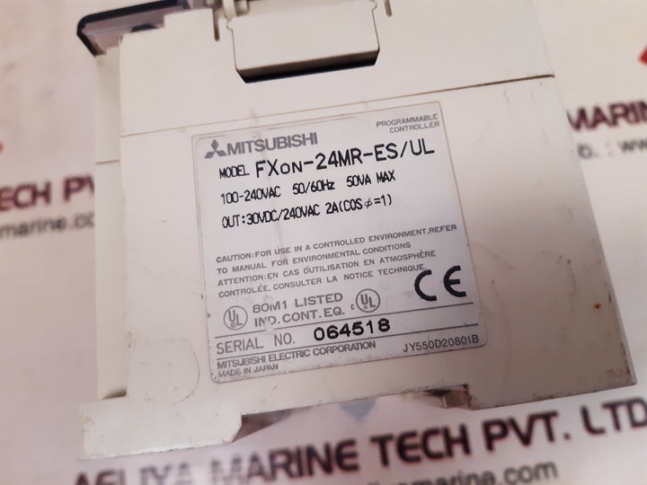 Mitsubishi melsec fxon-24mr-es/ul programmable controller