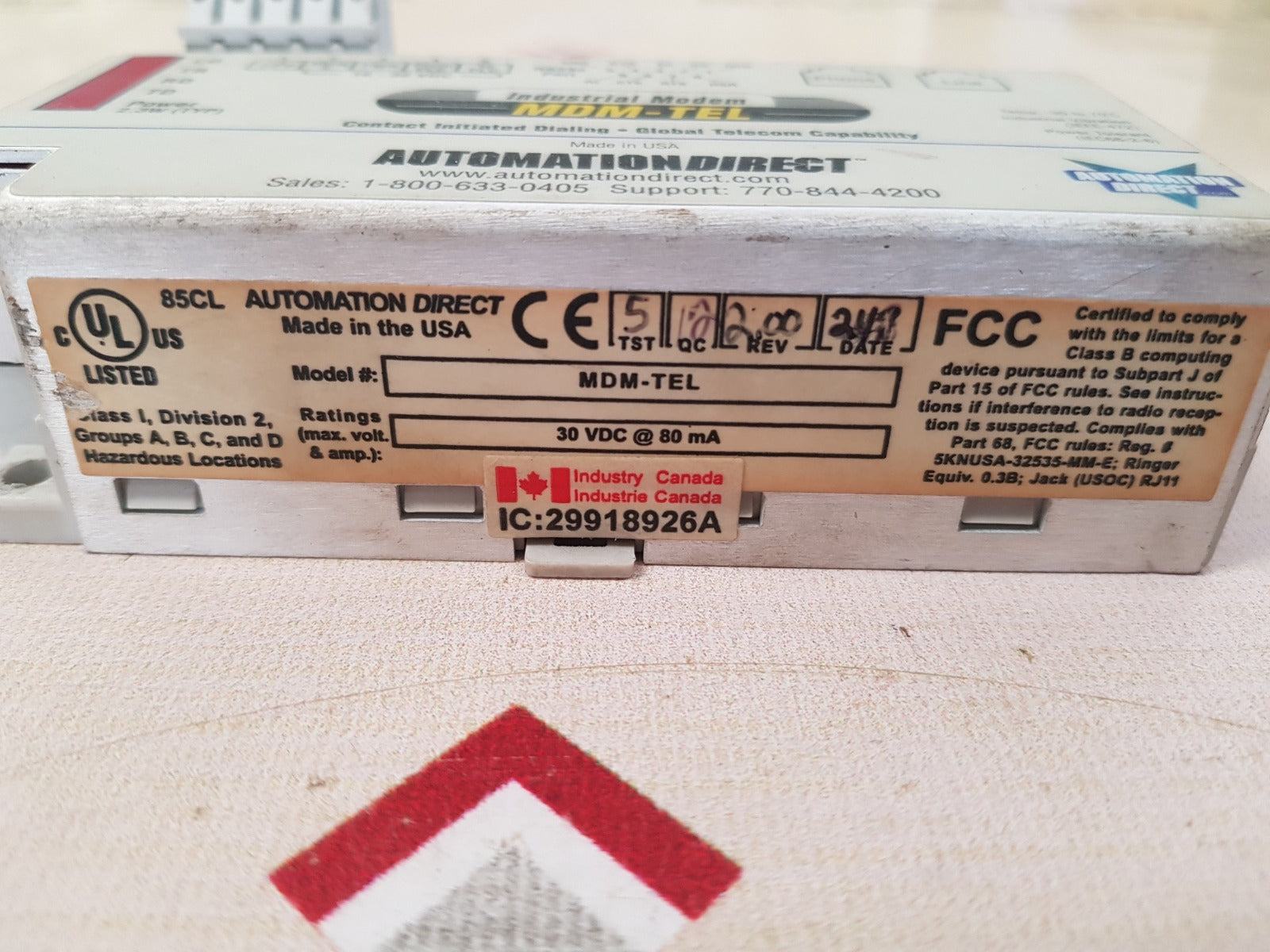 Automation Direct Mdm-tel Industrial Modem Temp -30 To 70°C