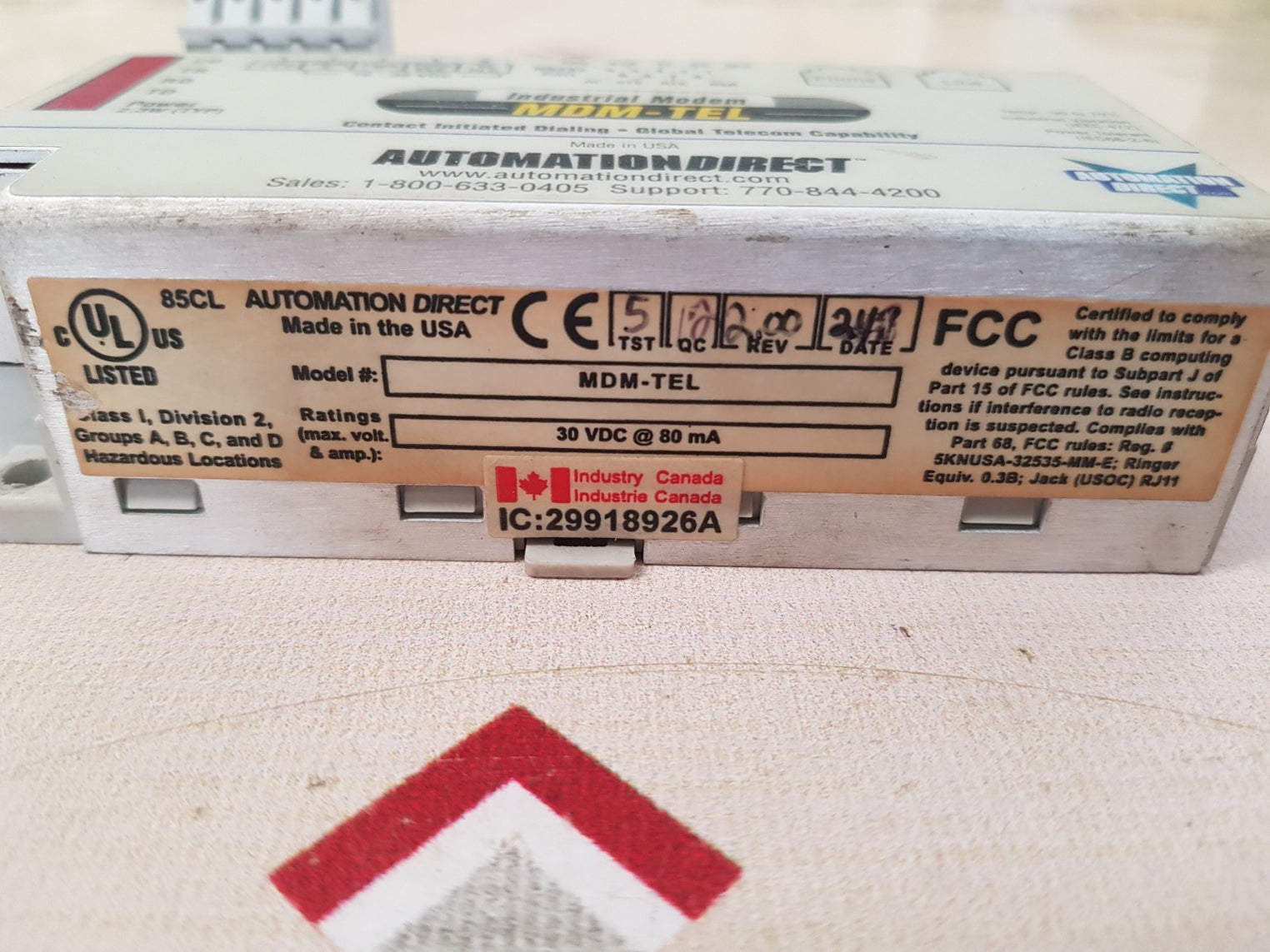 Automation Direct Mdm-tel Industrial Modem Temp -30 To 70°C