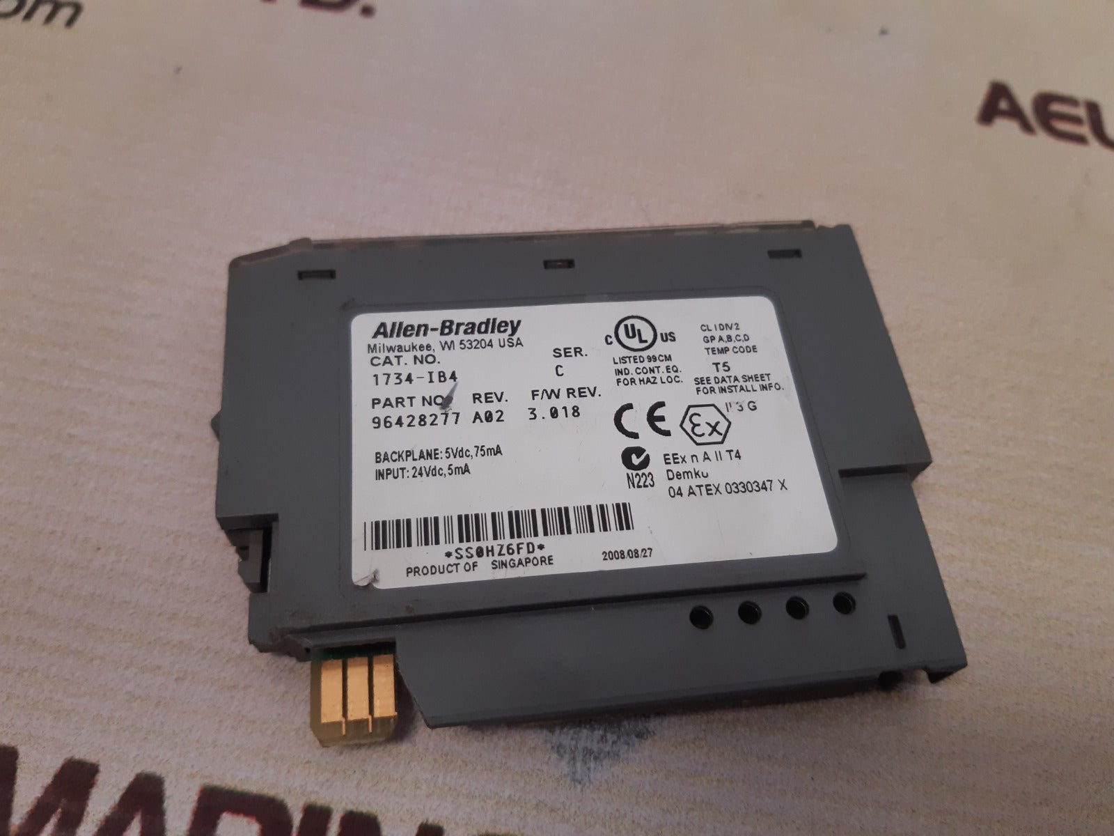 Allen-bradley 1734-ib4 Ser C Input Module Rev A02 – Aeliya Marine Tech