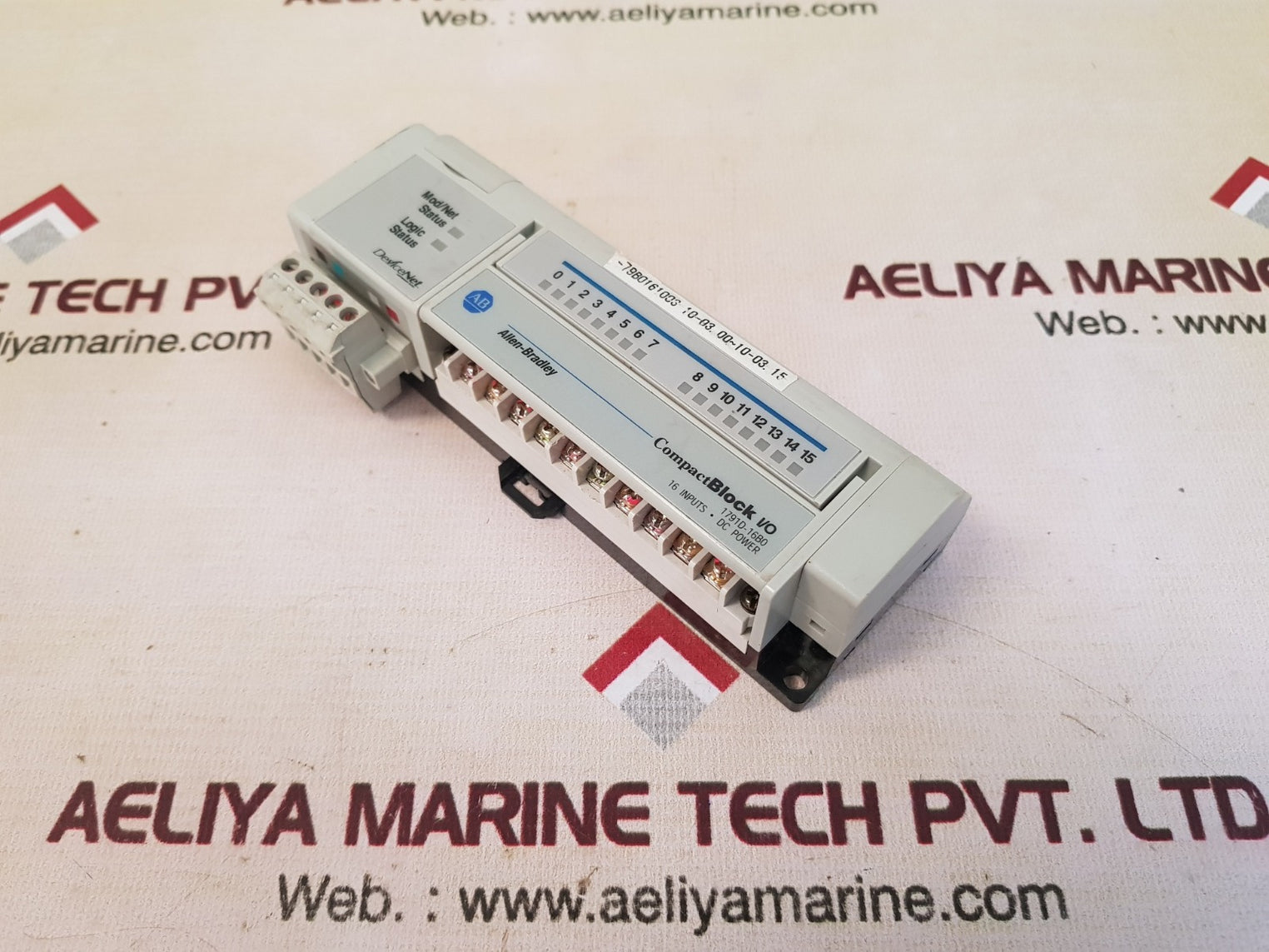 Allen-bradley 1791D-16B0 Ser D Compact Block I/O Devicenet 16 Inputs