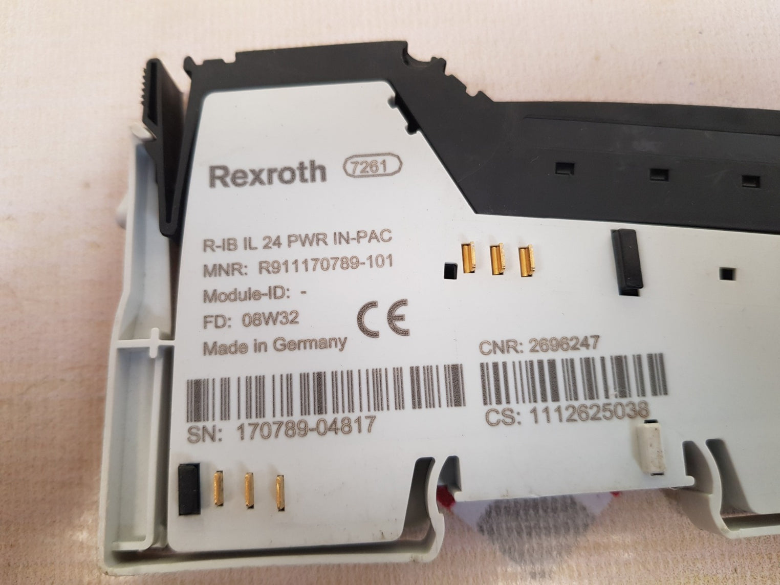 Rexroth R911170789-101 Inline Power Module Fd: 08W32