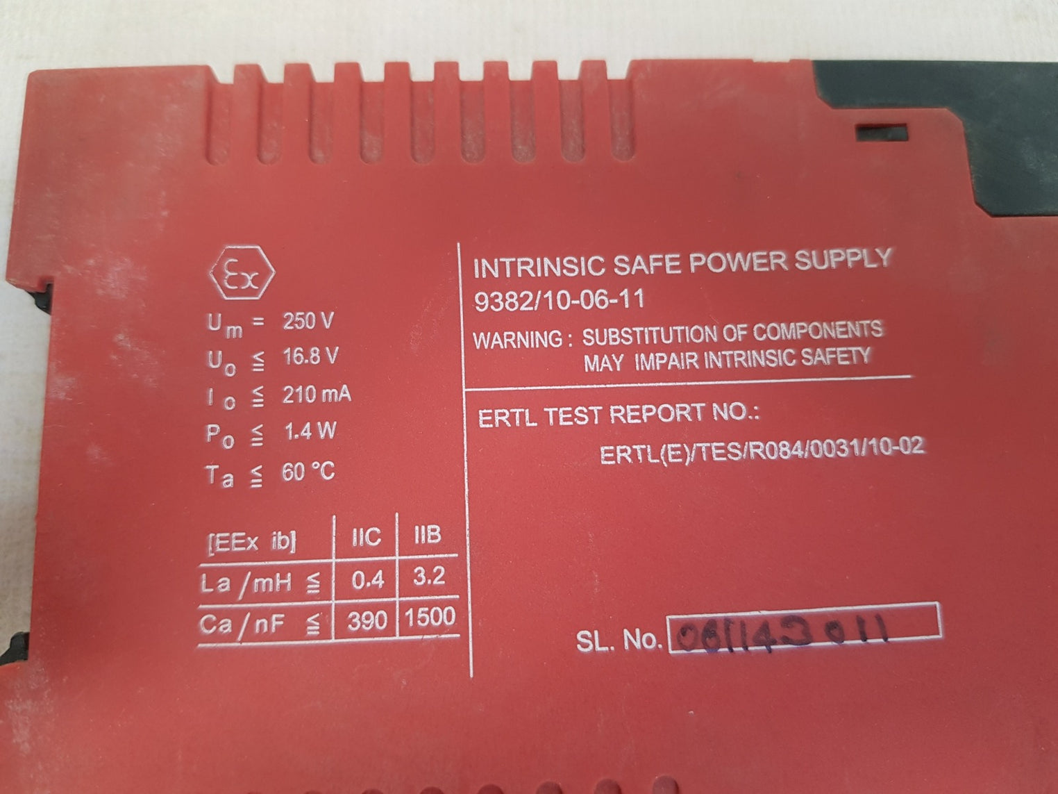 Stahl 9382/10-06-11 Intrinsic Safe Power Supply 24Vdc