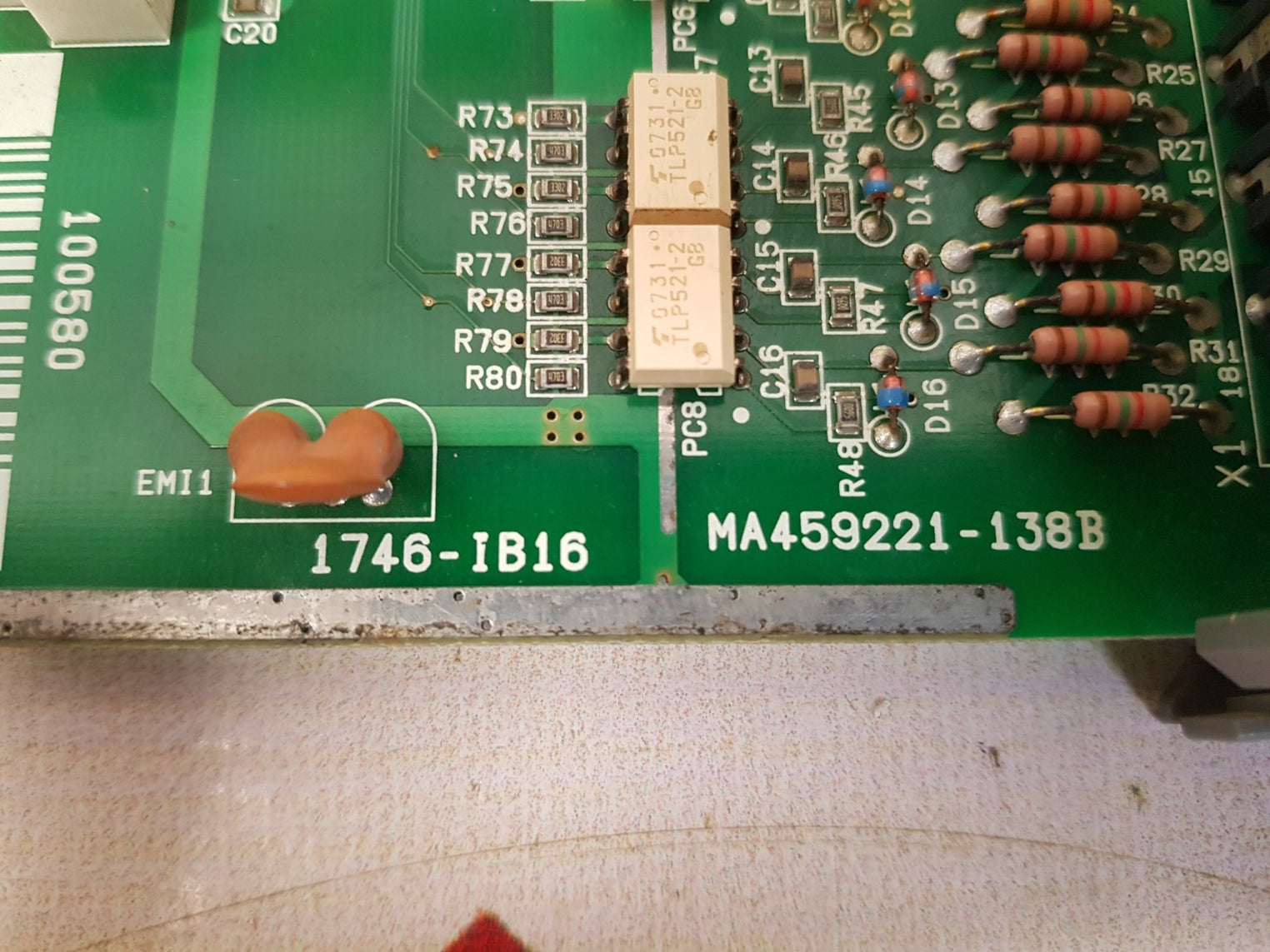 Allen Bradley 1746-ib16 Ser. C Slc500 Analog Input Module 10-30Vdc