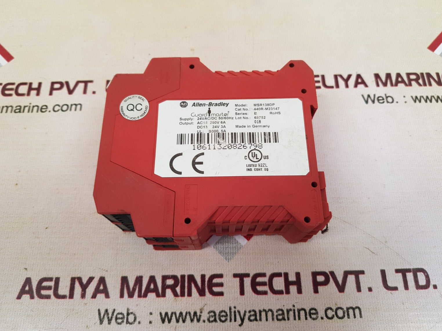 Allen-bradley msr138dp guard master safety relay 440r-m23147